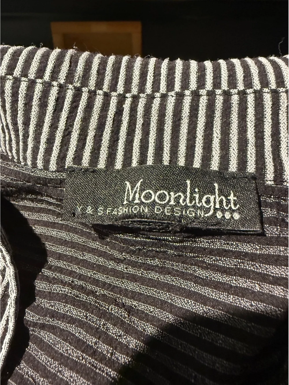 Moonlight Black and White Striped Button-Up Tunic Jacket